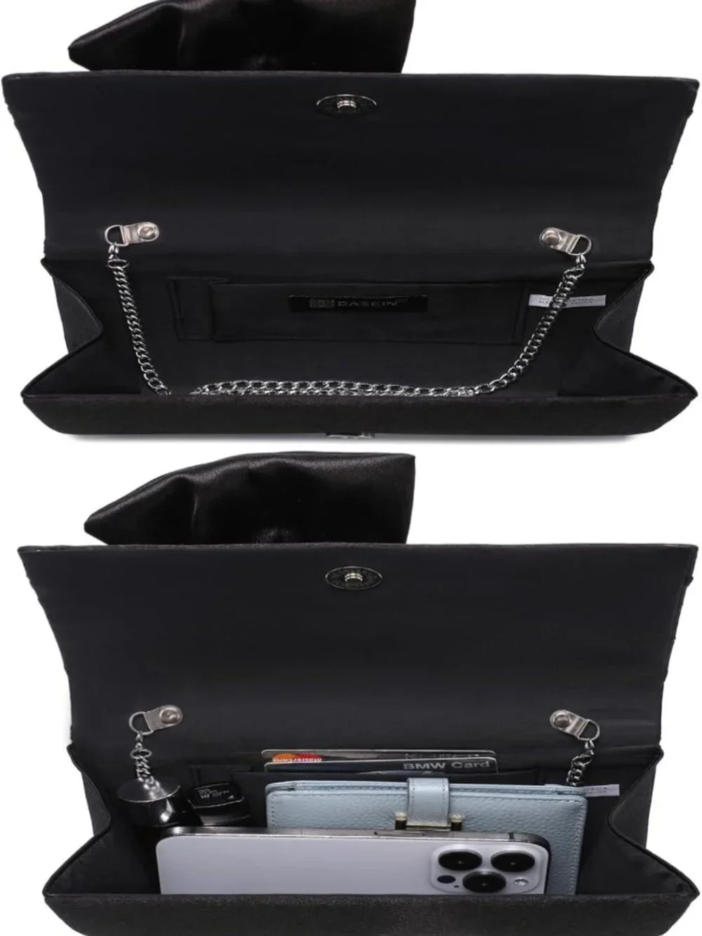 Elegant Satin Bow Evening Bag | Rhinestone Clutch Purse for Special Occasions